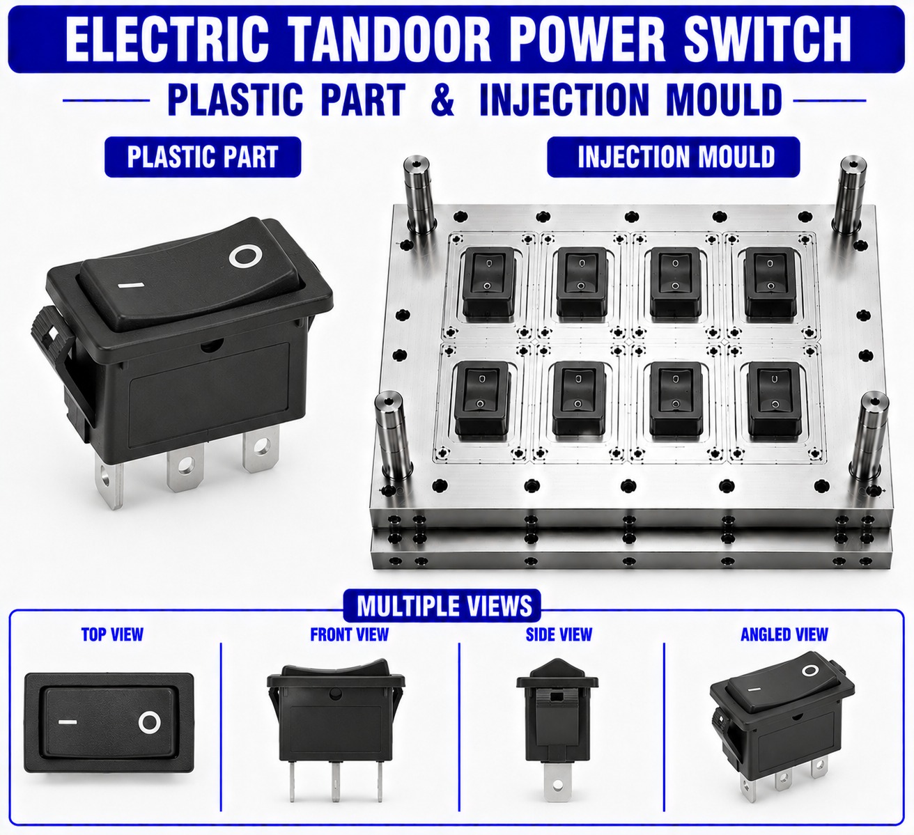 Electric Tandoor Plastic Power Switch Mould and Moulding Service